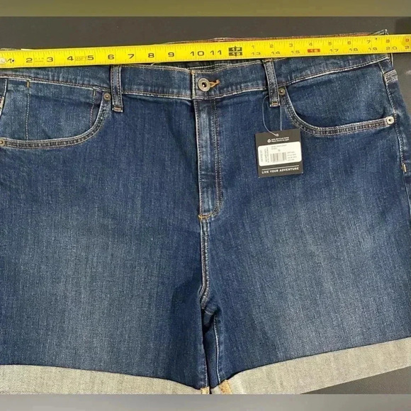 New Eddie Bauer Boyfriend Jean Shorts Plus Size Stretch - Picture 7 of 11